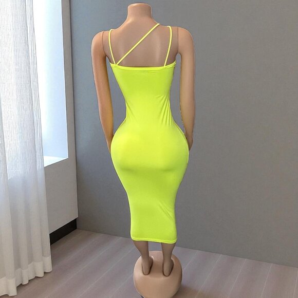 V Neck Long Midi Bodycon Dress - Picture 2 of 8